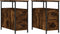 vidaXL - Nachtkastjes - 2 - st - 30x60x60 - cm - bewerkt - hout - gerookt - eikenkleurig
