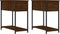 vidaXL - Nachtkastjes - 2 - st - 30x60x60 - cm - bewerkt - hout - bruin - eikenkleur