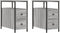 vidaXL - Nachtkastjes - 2 - st - 30x60x60 - cm - bewerkt - hout - grijs - sonoma - eiken