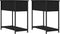 vidaXL - Nachtkastjes - 2 - st - 30x60x60 - cm - bewerkt - hout - zwart