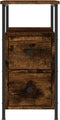 vidaXL - Nachtkastjes - 2 - st - 30x60x60 - cm - bewerkt - hout - gerookt - eikenkleurig