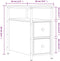 vidaXL - Nachtkastjes - 2 - st - 30x60x60 - cm - bewerkt - hout - bruin - eikenkleur