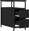 vidaXL - Nachtkastjes - 2 - st - 30x60x60 - cm - bewerkt - hout - zwart