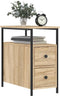 vidaXL - Nachtkastjes - 2 - st - 30x60x60 - cm - bewerkt - hout - sonoma - eikenkleurig