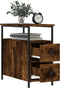 vidaXL - Nachtkastjes - 2 - st - 30x60x60 - cm - bewerkt - hout - gerookt - eikenkleurig