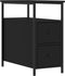 vidaXL - Nachtkastjes - 2 - st - 30x60x60 - cm - bewerkt - hout - zwart