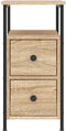 vidaXL - Nachtkastjes - 2 - st - 30x60x60 - cm - bewerkt - hout - sonoma - eikenkleurig