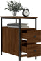 vidaXL - Nachtkastjes - 2 - st - 30x60x60 - cm - bewerkt - hout - bruin - eikenkleur