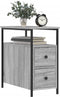 vidaXL - Nachtkastjes - 2 - st - 30x60x60 - cm - bewerkt - hout - grijs - sonoma - eiken