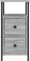 vidaXL - Nachtkastjes - 2 - st - 30x60x60 - cm - bewerkt - hout - grijs - sonoma - eiken