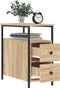 vidaXL - Nachtkastjes - 2 - st - 30x60x60 - cm - bewerkt - hout - sonoma - eikenkleurig