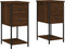 vidaXL - Nachtkastjes - 2 - st - 32x42x70 - cm - bewerkt - hout - bruin - eikenkleur