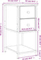 vidaXL - Nachtkastjes - 2 - st - 32x42x70 - cm - bewerkt - hout - gerookt - eikenkleurig