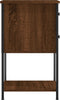 vidaXL - Nachtkastjes - 2 - st - 32x42x70 - cm - bewerkt - hout - bruin - eikenkleur