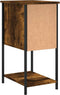 vidaXL - Nachtkastjes - 2 - st - 32x42x70 - cm - bewerkt - hout - gerookt - eikenkleurig