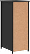vidaXL - Nachtkastjes - 2 - st - 32x42x80 - cm - bewerkt - hout - zwart