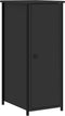 vidaXL - Nachtkastjes - 2 - st - 32x42x80 - cm - bewerkt - hout - zwart