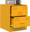 vidaXL - Nachtkastjes - 2 - st - 34,5x39x44 - cm - staal - geel