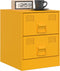vidaXL - Nachtkastjes - 2 - st - 34,5x39x44 - cm - staal - geel