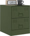 vidaXL - Nachtkastjes - 2 - st - 34,5x39x44 - cm - staal - groen