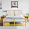 vidaXL - Nachtkastjes - 2 - st - 34,5x39x44 - cm - staal - mosterdgeel