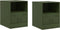 vidaXL - Nachtkastjes - 2 - st - 34,5x39x44 - cm - staal - olijfgroen