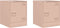 vidaXL - Nachtkastjes - 2 - st - 34,5x39x44 - cm - staal - roze