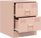 vidaXL - Nachtkastjes - 2 - st - 34,5x39x44 - cm - staal - roze