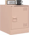 vidaXL - Nachtkastjes - 2 - st - 34,5x39x44 - cm - staal - roze