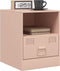 vidaXL - Nachtkastjes - 2 - st - 34,5x39x44 - cm - staal - roze