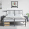 vidaXL - Nachtkastjes - 2 - st - 34,5x39x44 - cm - staal - antracietkleurig