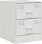 vidaXL - Nachtkastjes - 2 - st - 34,5x39x44 - cm - staal - wit