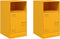 vidaXL - Nachtkastjes - 2 - st - 34,5x39x62 - cm - staal - mosterdgeel