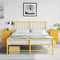 vidaXL - Nachtkastjes - 2 - st - 34,5x39x62 - cm - staal - mosterdgeel