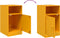vidaXL - Nachtkastjes - 2 - st - 34,5x39x62 - cm - staal - mosterdgeel