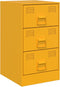 vidaXL - Nachtkastjes - 2 - st - 34,5x39x62 - cm - staal - mosterdgeel