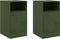 vidaXL - Nachtkastjes - 2 - st - 34,5x39x62 - cm - staal - olijfgroen