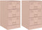 vidaXL - Nachtkastjes - 2 - st - 34,5x39x62 - cm - staal - roze