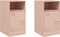 vidaXL - Nachtkastjes - 2 - st - 34,5x39x62 - cm - staal - roze