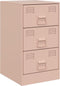 vidaXL - Nachtkastjes - 2 - st - 34,5x39x62 - cm - staal - roze