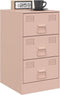 vidaXL - Nachtkastjes - 2 - st - 34,5x39x62 - cm - staal - roze