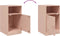 vidaXL - Nachtkastjes - 2 - st - 34,5x39x62 - cm - staal - roze