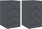 vidaXL - Nachtkastjes - 2 - st - 34,5x39x62 - cm - staal - antracietkleurig