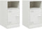 vidaXL - Nachtkastjes - 2 - st - 34,5x39x62 - cm - staal - wit