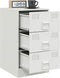 vidaXL - Nachtkastjes - 2 - st - 34,5x39x62 - cm - staal - wit