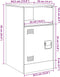 vidaXL - Nachtkastjes - 2 - st - 34,5x39x62 - cm - staal - wit
