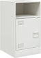 vidaXL - Nachtkastjes - 2 - st - 34,5x39x62 - cm - staal - wit