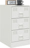 vidaXL - Nachtkastjes - 2 - st - 34,5x39x62 - cm - staal - wit