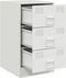 vidaXL - Nachtkastjes - 2 - st - 34,5x39x62 - cm - staal - wit