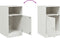 vidaXL - Nachtkastjes - 2 - st - 34,5x39x62 - cm - staal - wit
